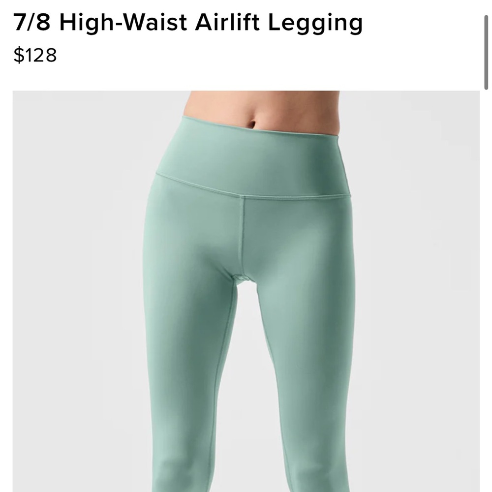 Alo 7/8 high-waisted Airlift Leggings in a size small. Color: Botanical Green